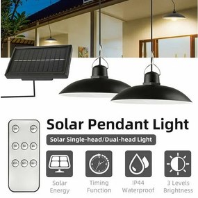 Napelemes lámparendszer - tiszta fehér - 2 x 30 x LED + távirányító