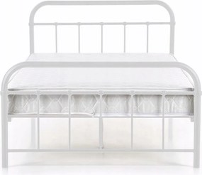 Fém ágy 120x200 cm méretben, fehér színben PABLO