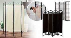 4 paneles térelválasztó paraván-sötétbarna