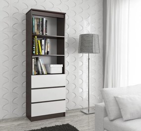 Regál Ravindra (wenge + fehér). Akció -16%. 1068935