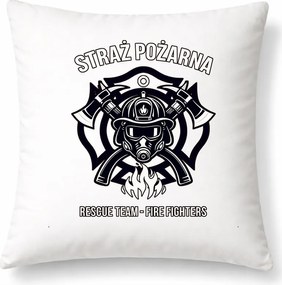 Tűzoltó párna Tűzoltó hős fehér