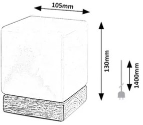 Rabalux 76003 - PIRIT LED asztali lámpa, 1,2W, 5V, 3000K, bükk