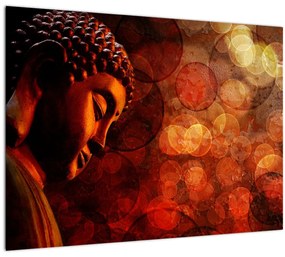 Kép - Buddha piros tónusokkal (70x50 cm)