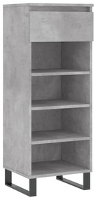 betonszürke szerelt fa cipőszekrény 40 x 36 x 105 cm