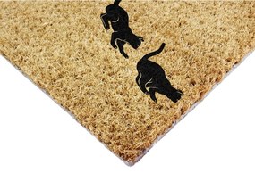 Kókuszrost lábtörlő 40x60 cm Jumping Cats – Artsy Doormats