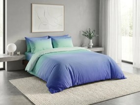 Pamut ágynemű OMBRE kék Ágyneműhuzat mérete: 2 db 70 x 90 cm | 200 x 220 cm
