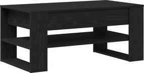 vidaXL Dohányzóasztal Fekete tölgy 102 x 55 x 45 cm Faanyag