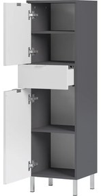 Mauresa fehér-szürke szekrény, magasság 120 cm - Germania