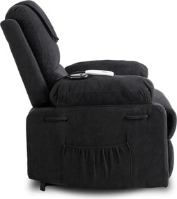 FENIX elektromos masszázsfotel felállás segítő funkcióval fekete