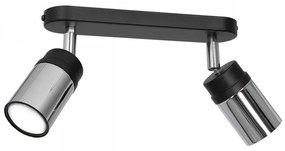 Spotlámpa NEST 2xGU10/8W/230V fekete/króm