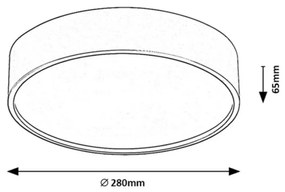 Rabalux 75010 LED-es Larcia mennyezeti lámpa, 18 W, ezüst