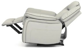 Elektromos vezérlésű bézs ökobőr dönthető fotel. TV-4119 LAN