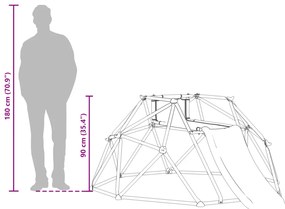 Mászó Dóm Csúszdával 3-10 Év Között 247 cm 200 kg