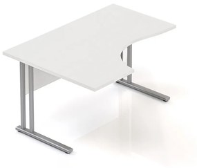 Visio ergonomikus asztal 140 x 100 cm, bal, fehér