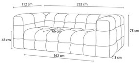 Téglavörös kanapé 232 cm Cloud – Bobochic Paris