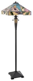 Endon 64383 - Tiffany WILLIOW állólámpa 2xE27/60W/230V, átm. 42,5 cm
