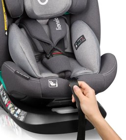 Lionelo - Forgatható autósülés bázissal BASTIAAN ONE i-Size 40-150 cm Szürke kő