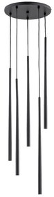 Csillár zsinóron CARMEN 5xG9/40W/230V á. 30 cm fekete