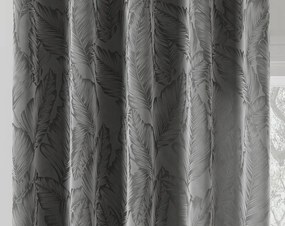 Mg Függönyszövet Velvet Levelek Szürke 300cm 0,5m