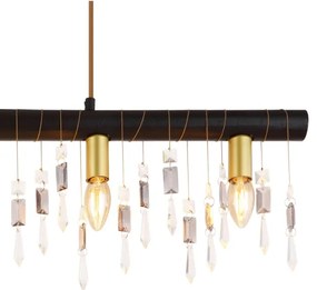 Globo 15532-5HB - KIRA függőlámpa kábellel 5xE14/40W/230V fekete