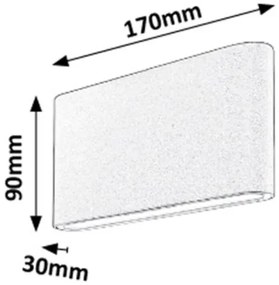 Rabalux 7952 - LED Kültéri fali lámpa REYNOSA 2xLED/6W/230V IP54 3000K