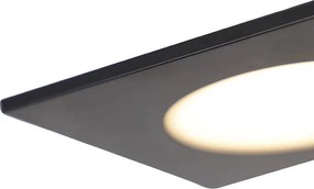 6 darabos modern süllyesztett spotlámpa szett fekete LED-del, 3 lépésben dimmelhető IP65 - Simply