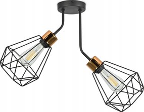 Függő lámpa Csillár Plafon Gyémánt Réz Led