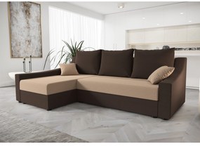 Sarok ülőgarnitúra Opal L (bézs + sötétbarna) (B). 1062116