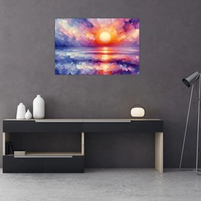 Kép - Színes művészi naplemente (90x60 cm)
