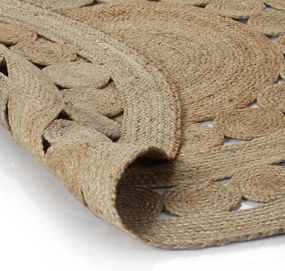 vidaXL kör alakú, fonott juta szőnyeg 120 cm