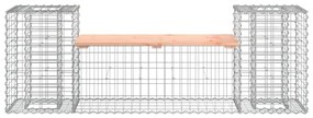 tömör duglászfenyő gabion kerti pad 183x41x60,5 cm