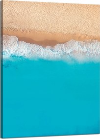 Vászonkép Tengerpart Víz Hullámok Kék 50x70 cm Ideális ajándék