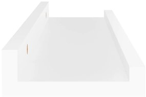 4 db fehér fali polc 40 x 9 x 3 cm