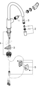GROHE 30569000 - START FLOW konyhai csaptelep, 357 mm, fényes króm