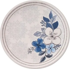 Flower kerámia desszertes tányér, 19,3×19,3 cm