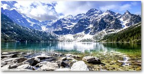 Fotó üvegkép Tengeri szem Tátra 140x70