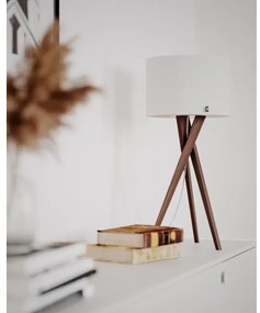 ByRydens 4002720-6003 - Asztali lámpa VEGA 1xE27/8W/230V fehér/dió