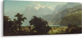 Kép - Albert Bierstadt, Lake Lucerne, reprodukciók (120x50 cm)