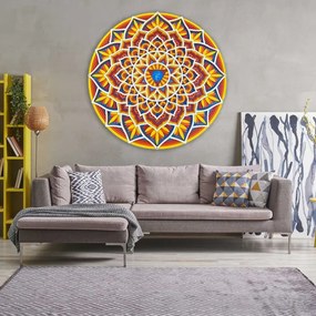 Feng shui energiával díszített fa mandala a falon | akár 90 cm-ig
