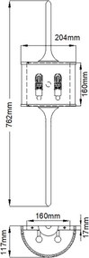 Kichler MONA KL-MONA-L-NBR Fali lámpa 2x3,5W/G9 320LM IP44