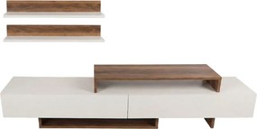 Nirvana TV-állvány, fehér-teak, 180 cm