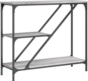 vidaXL szürke sonoma színű szerelt fa konzolasztal 88,5x30x75 cm