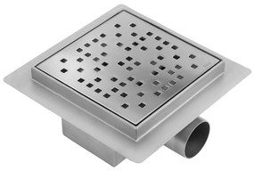 Zuhanylefolyó REA DOTS 150x150 Nickel Brush