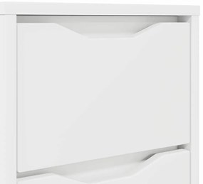 vidaXL Éjjeliszekrények fiókkal 2 pcs Fehér 30,5 x 30 x 43 cm Faanyag