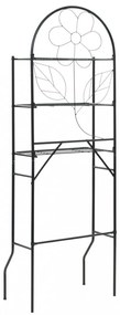 fekete WC feletti tárolóállvány 60 x 33 x 174 cm