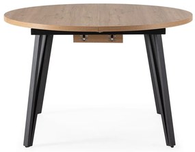 Natúr színű kerek bővíthető étkezőasztal ø 120 cm Cleo – Marckeric