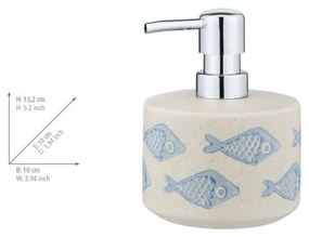 Fehér-kék kerámia fürdőszobai kiegészítő szett Aquamarin – Wenko