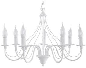 Csillár láncon MINERWA 7 7xE14/40W/230V fehér