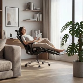 Expert Ergonomikus irodai szék, hálós szövettel, állítható 3D, karfákkal és fejtámlával, fekete