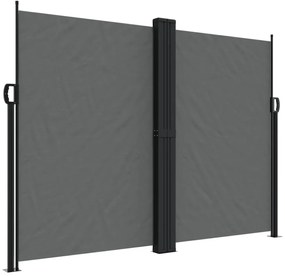 antracitszürke behúzható oldalsó napellenző 180 x 600 cm